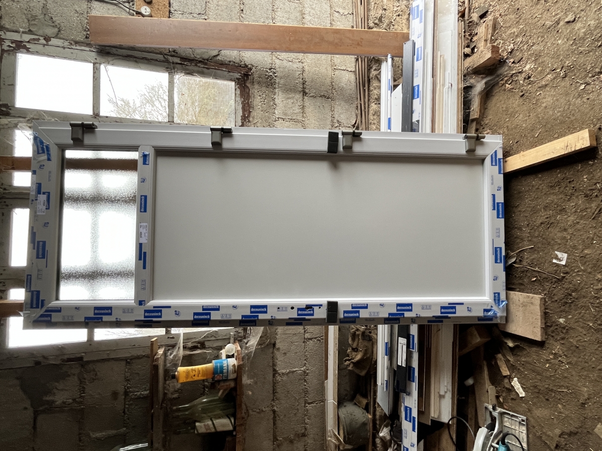 Porte de service Pvc gris clair